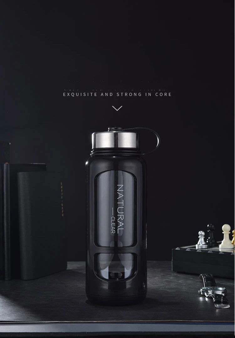 Leak-Resistant Glass Sports Bottle