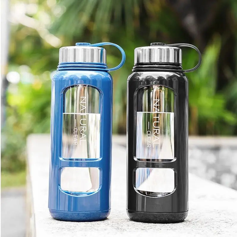 Leak-Resistant Glass Sports Bottle
