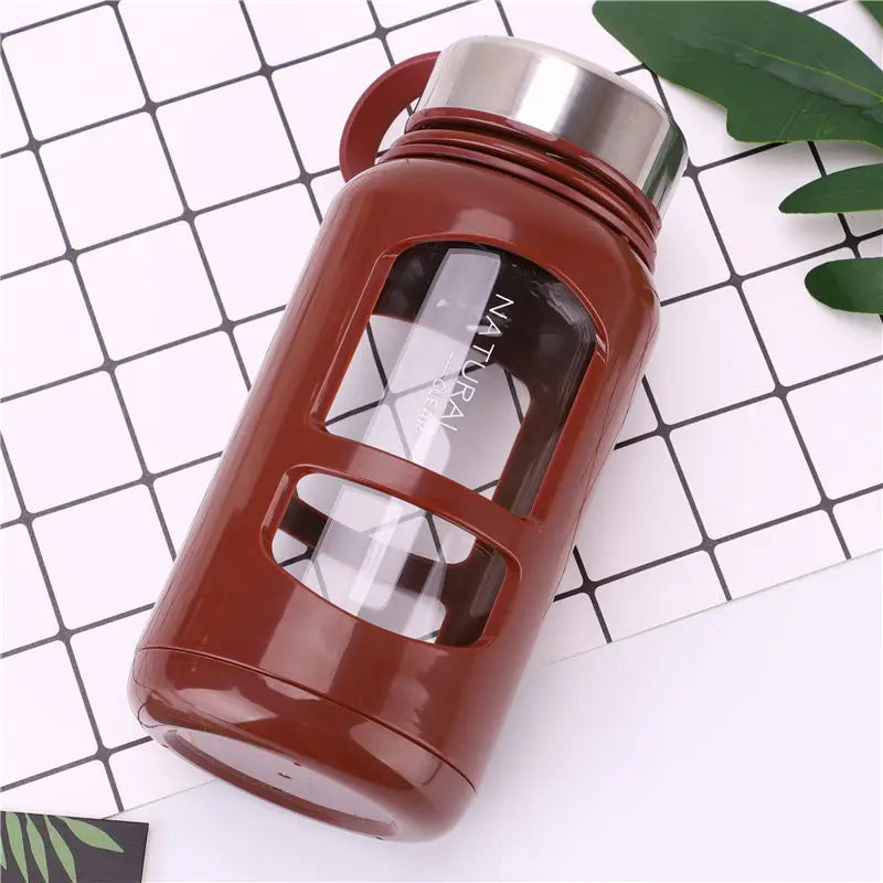 Leak-Resistant Glass Sports Bottle