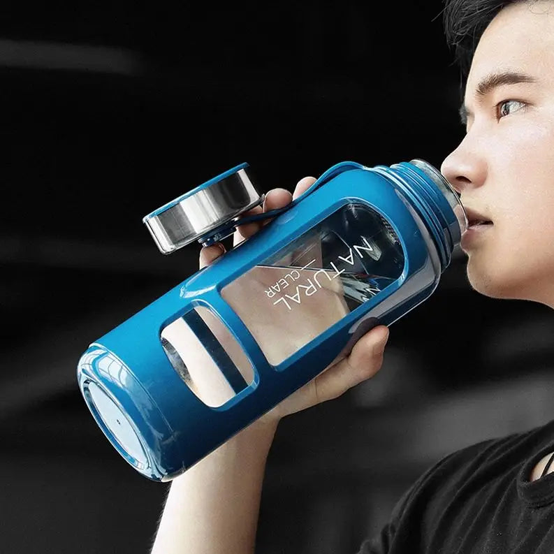 Leak-Resistant Glass Sports Bottle