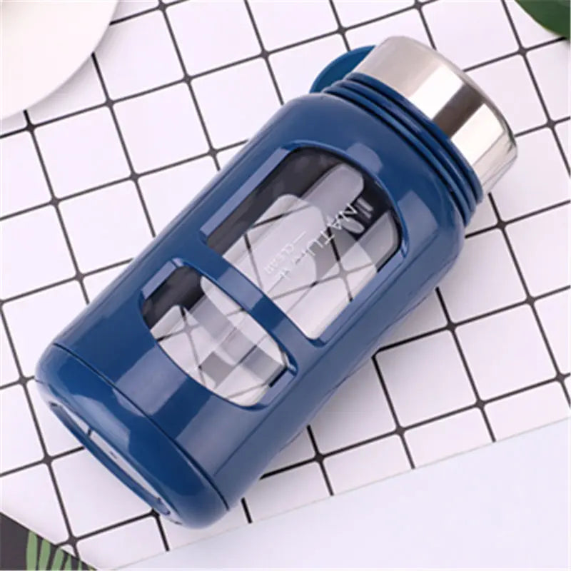 Leak-Resistant Glass Sports Bottle
