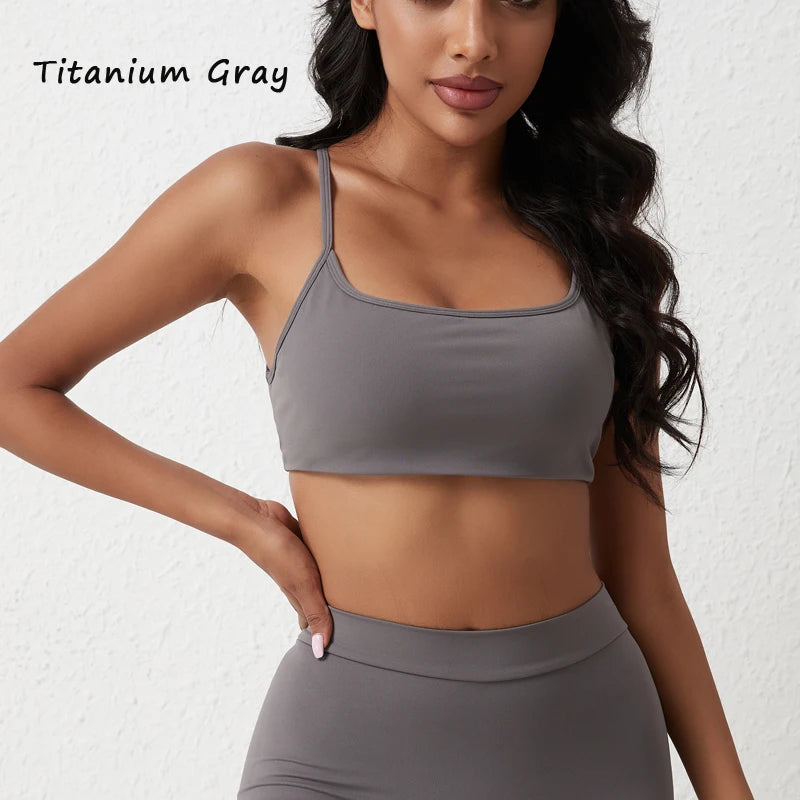Cross-Back Padded Sports Bra