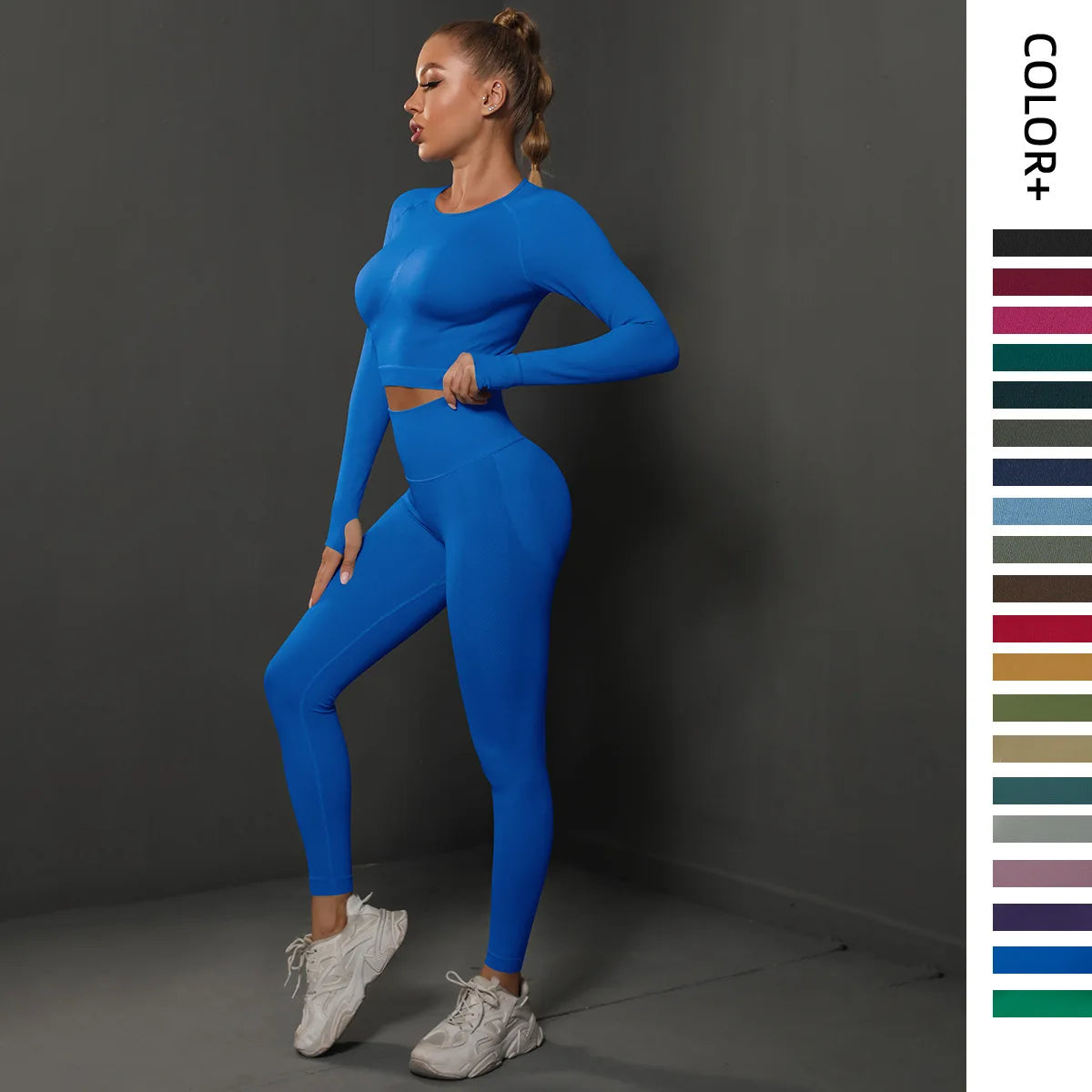 Seamless Long-Sleeve Yoga Set