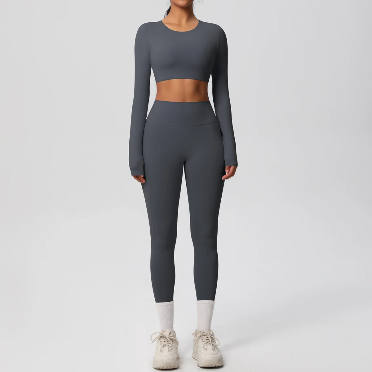 Long-Sleeve Padded Yoga Set