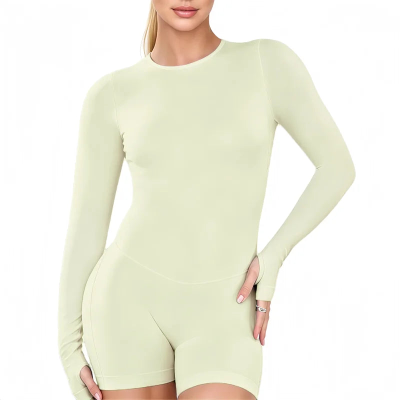 Open-Back Long-Sleeve Jumpsuit