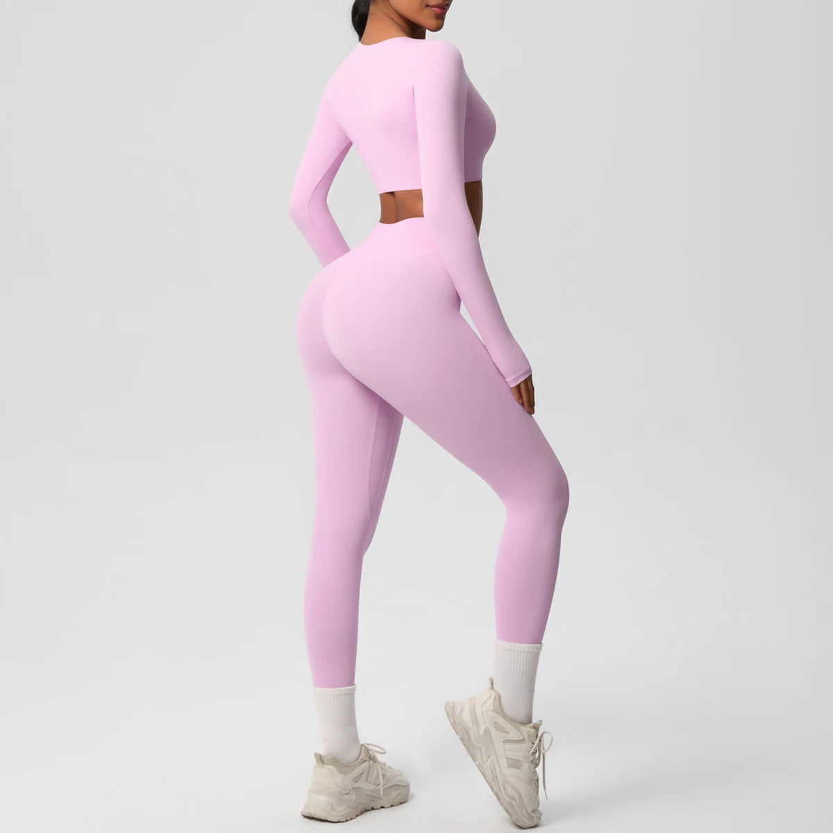 Long-Sleeve Padded Yoga Set