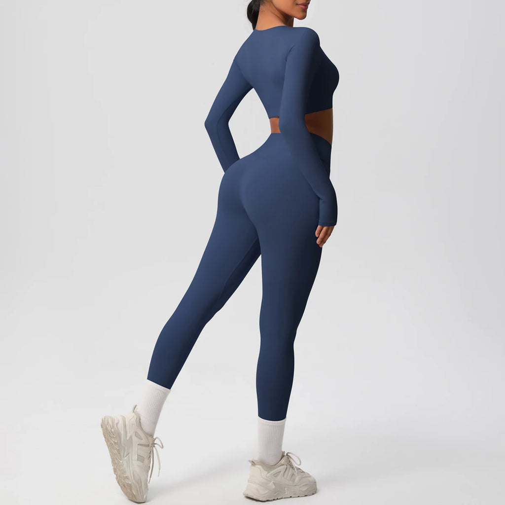 Long-Sleeve Padded Yoga Set