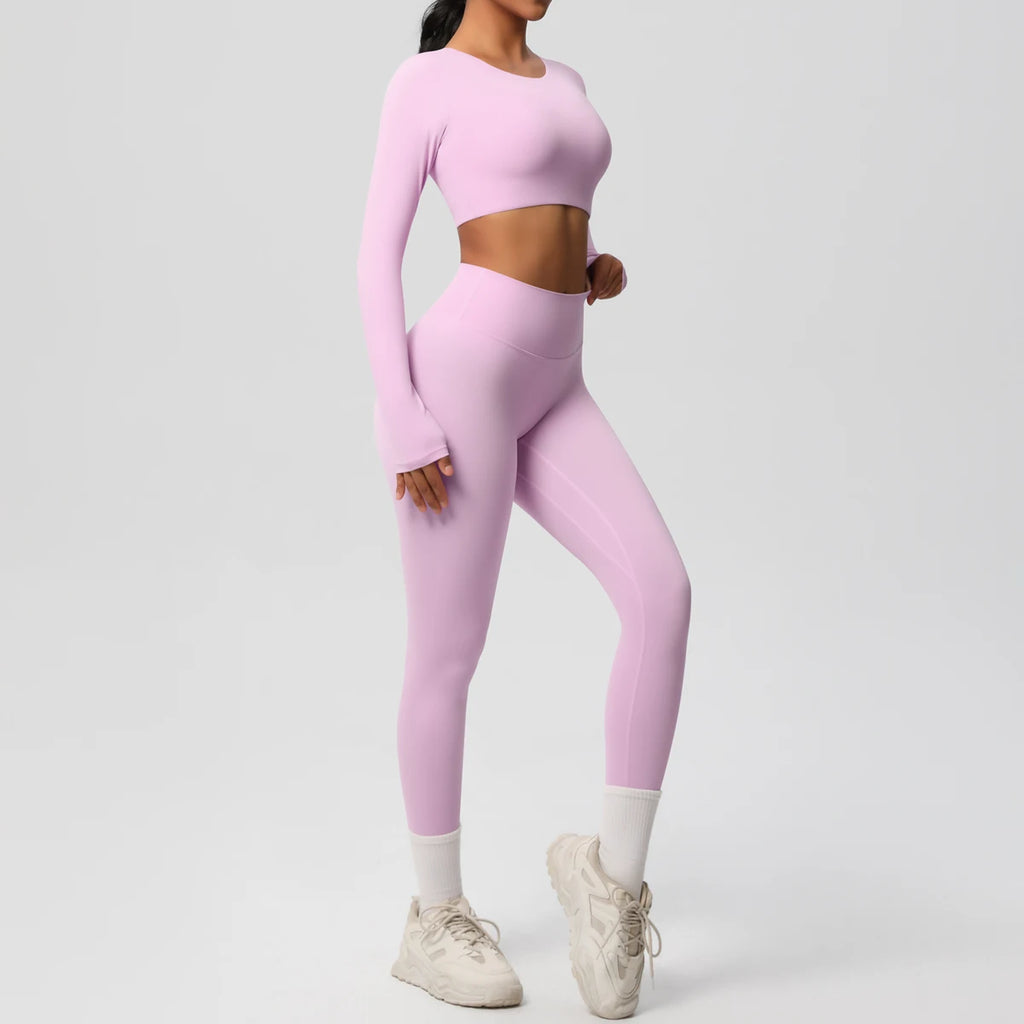 Long-Sleeve Padded Yoga Set