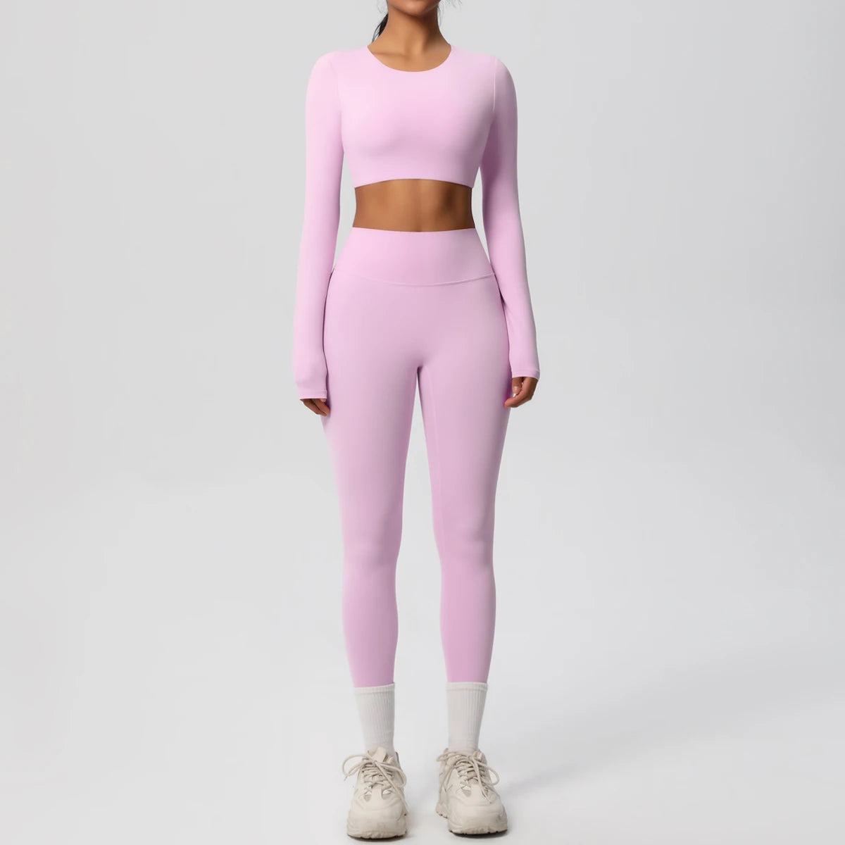 Long-Sleeve Padded Yoga Set