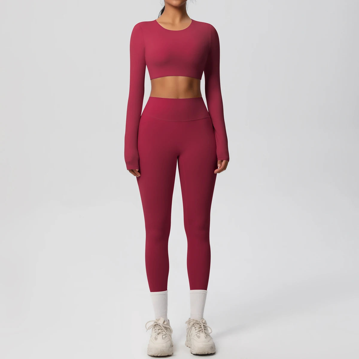 Long-Sleeve Padded Yoga Set