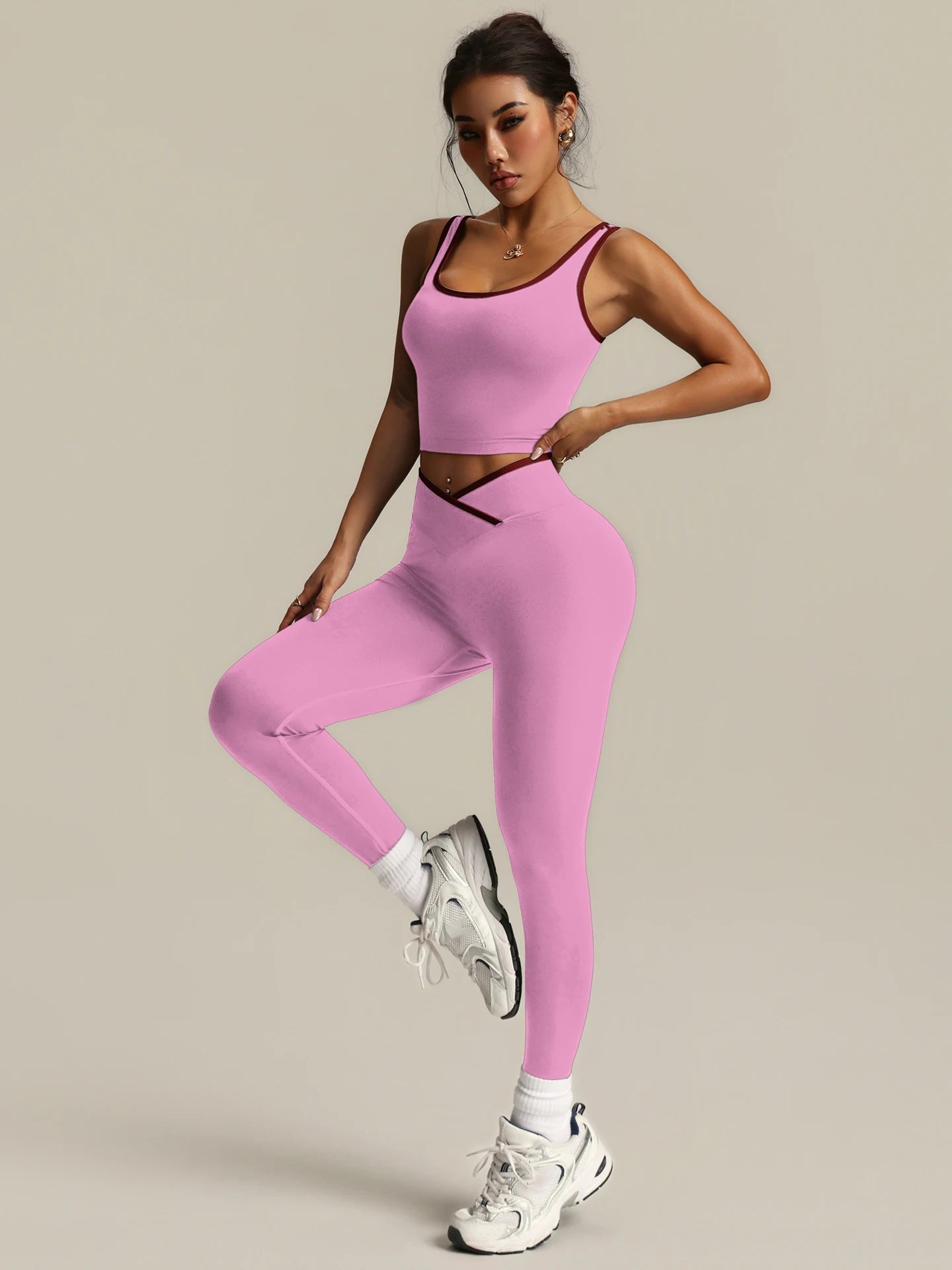 RIOT Contrast Trim Activewear Set