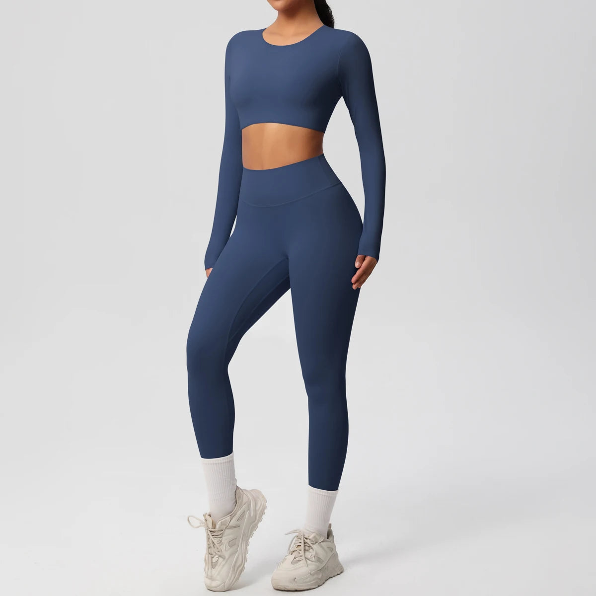 Long-Sleeve Padded Yoga Set