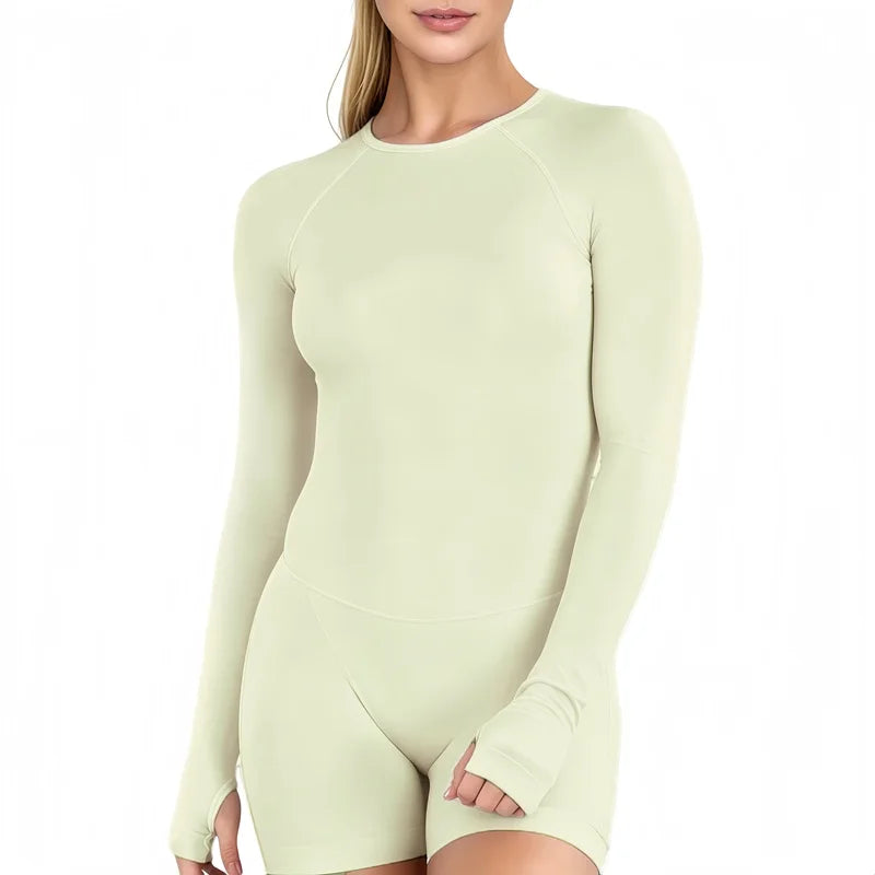 Open-Back Long-Sleeve Jumpsuit