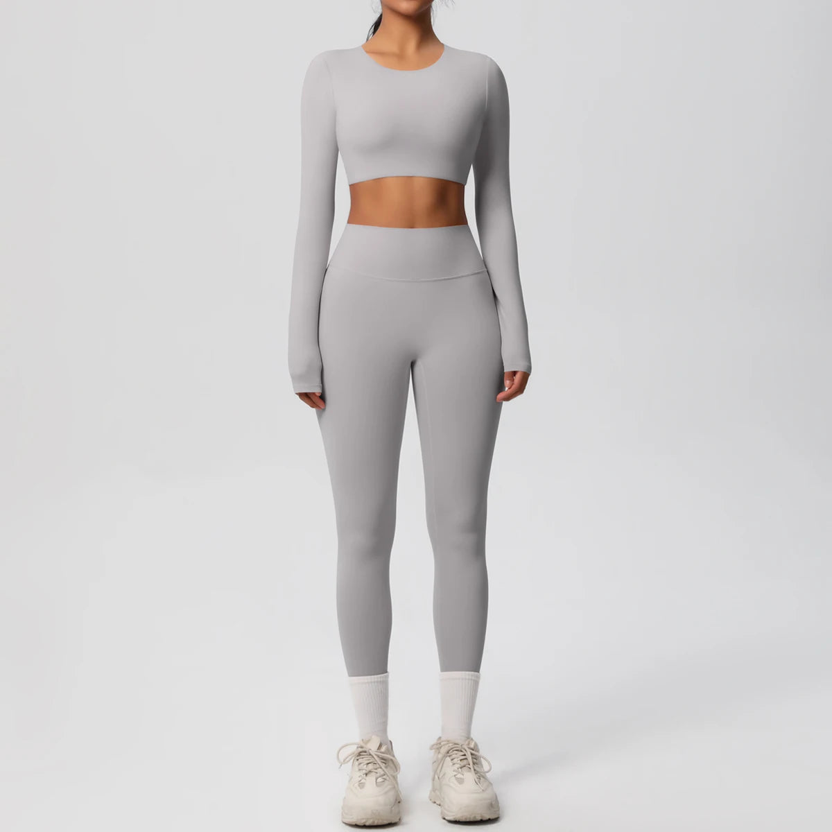 Long-Sleeve Padded Yoga Set