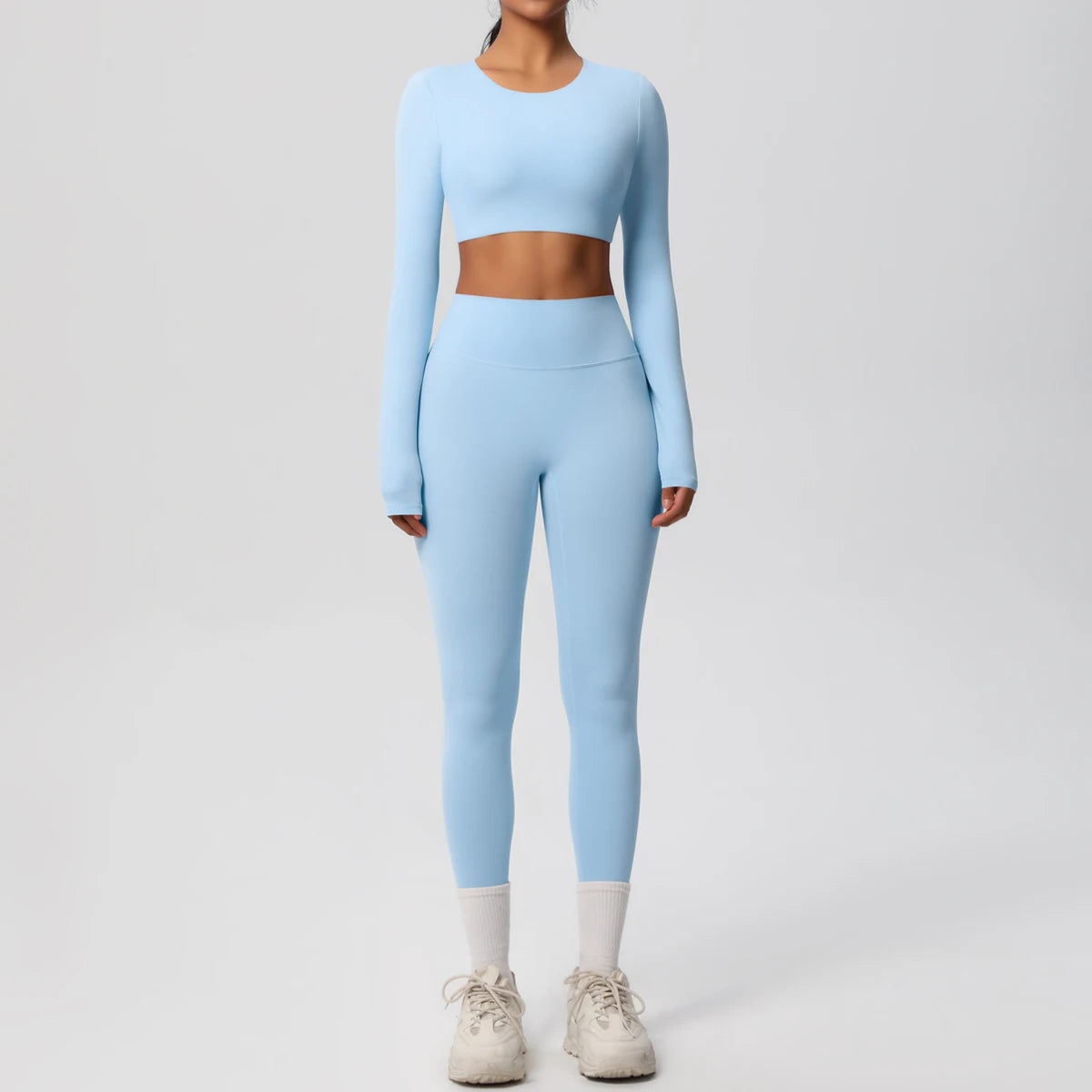 Long-Sleeve Padded Yoga Set