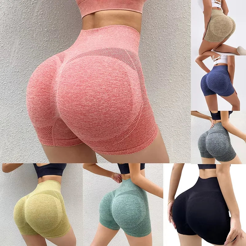 Seamless High-Waist Yoga Shorts