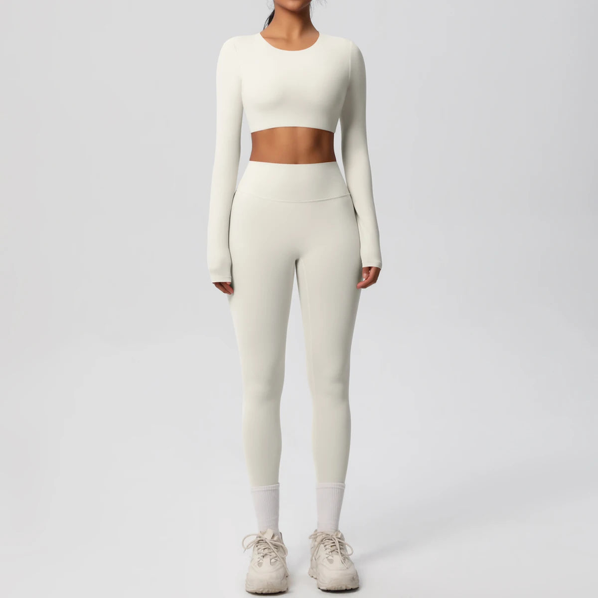 Long-Sleeve Padded Yoga Set