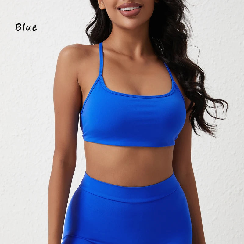 Cross-Back Padded Sports Bra