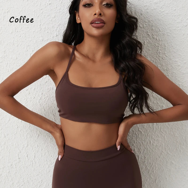Cross-Back Padded Sports Bra