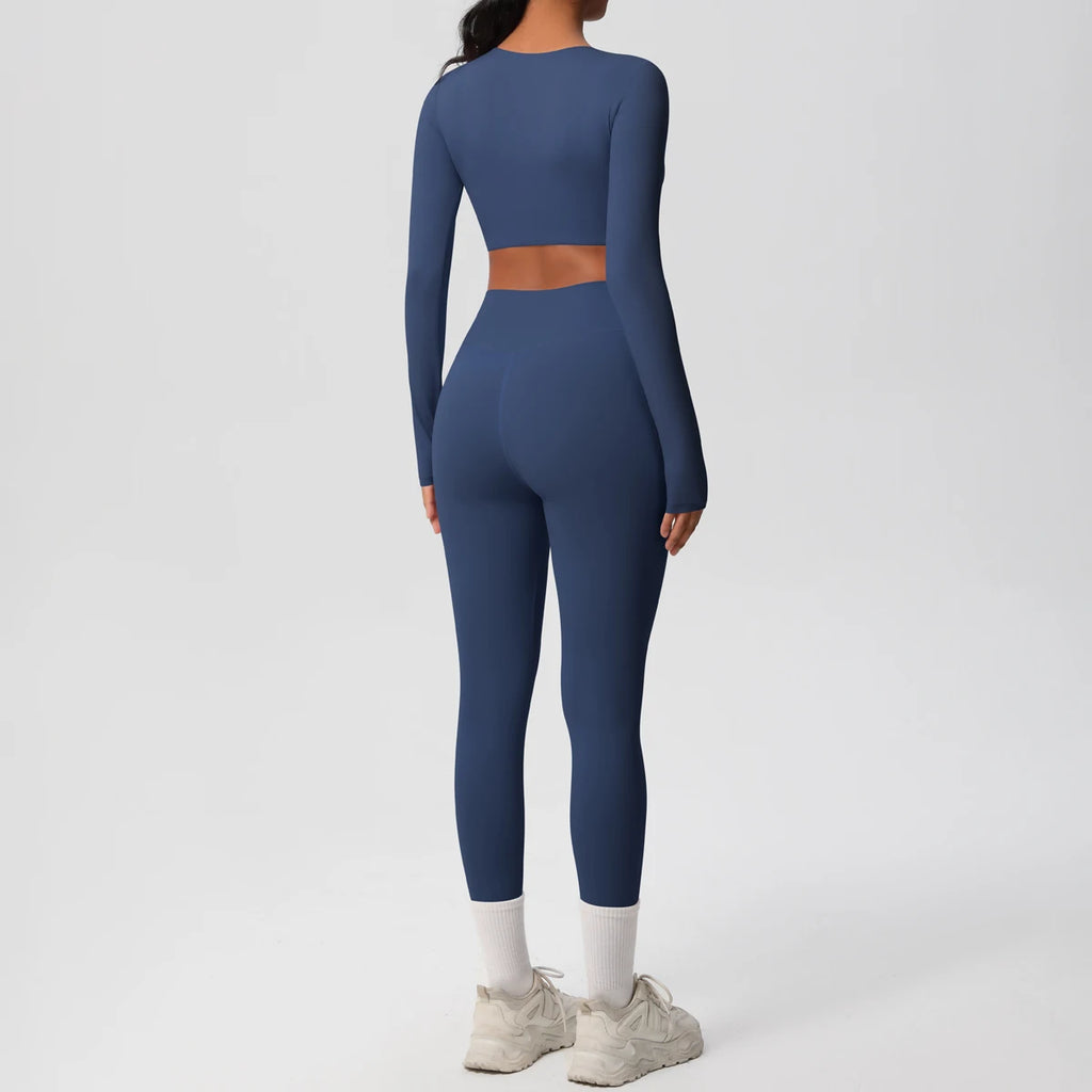 Long-Sleeve Padded Yoga Set