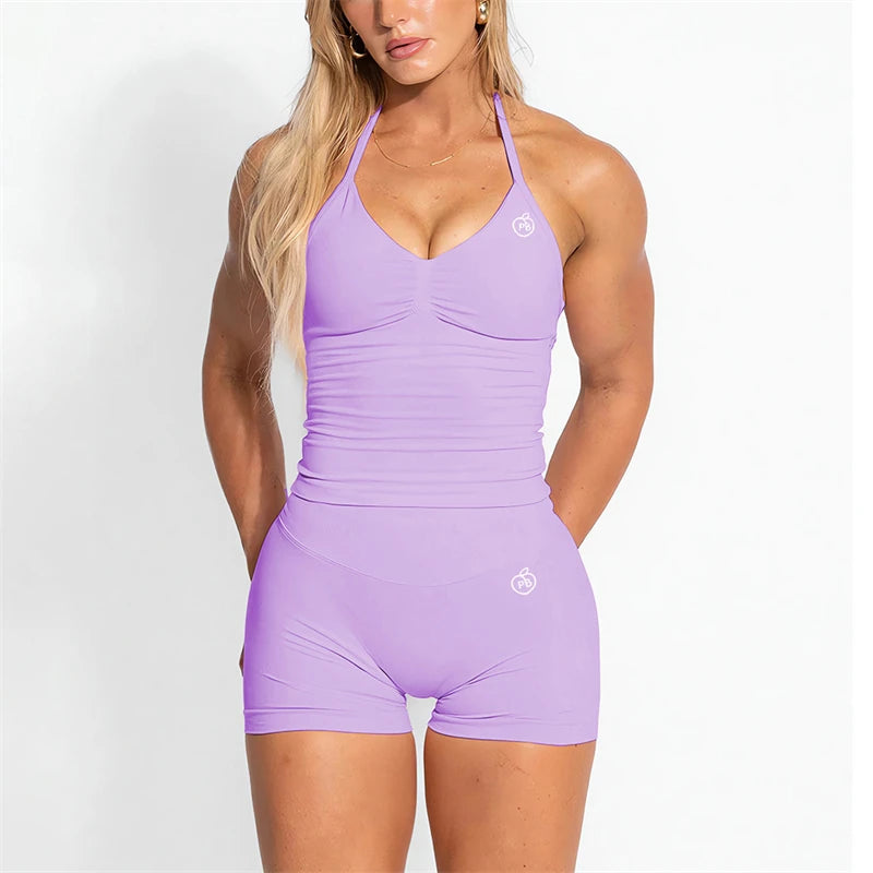 Halter Sports Bra & Leggings Set