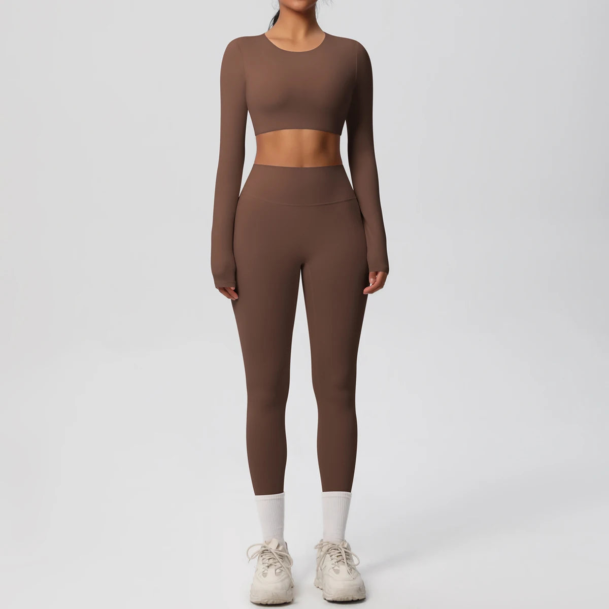 Long-Sleeve Padded Yoga Set