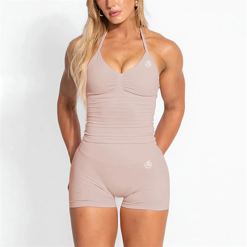 Halter Sports Bra & Leggings Set
