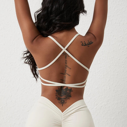 Cross-Back Padded Sports Bra