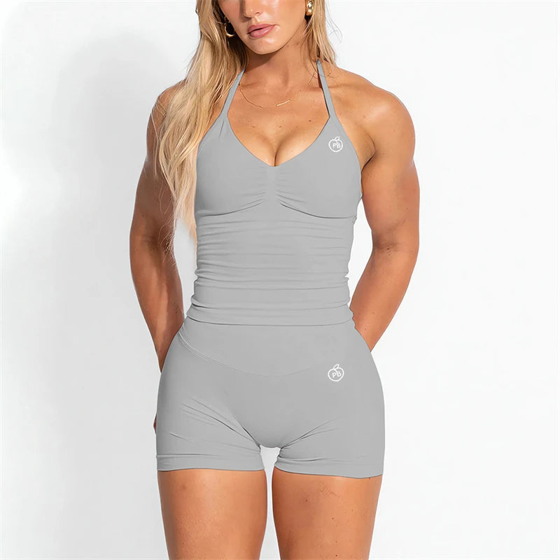 Halter Sports Bra & Leggings Set