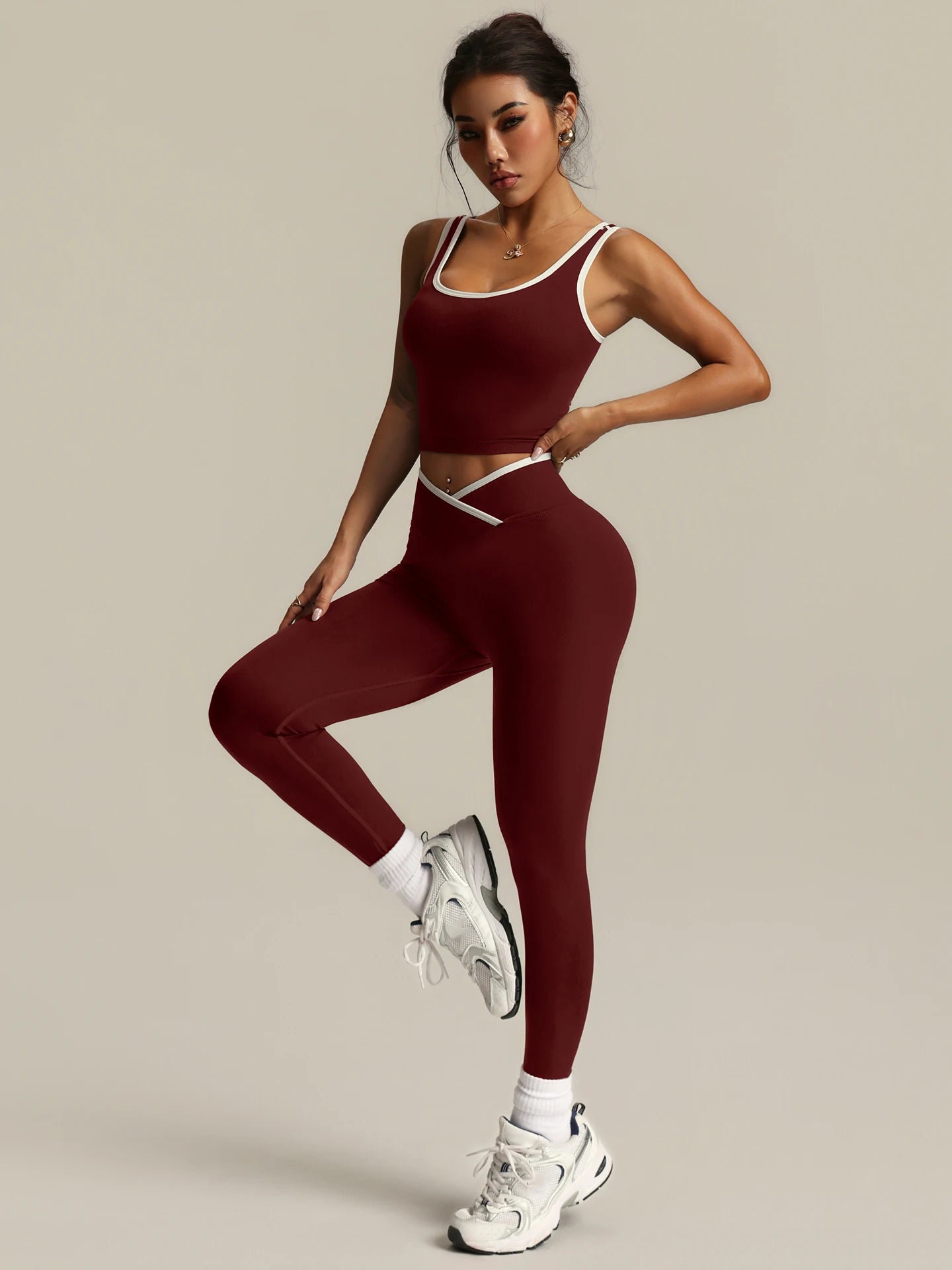 RIOT Contrast Trim Activewear Set