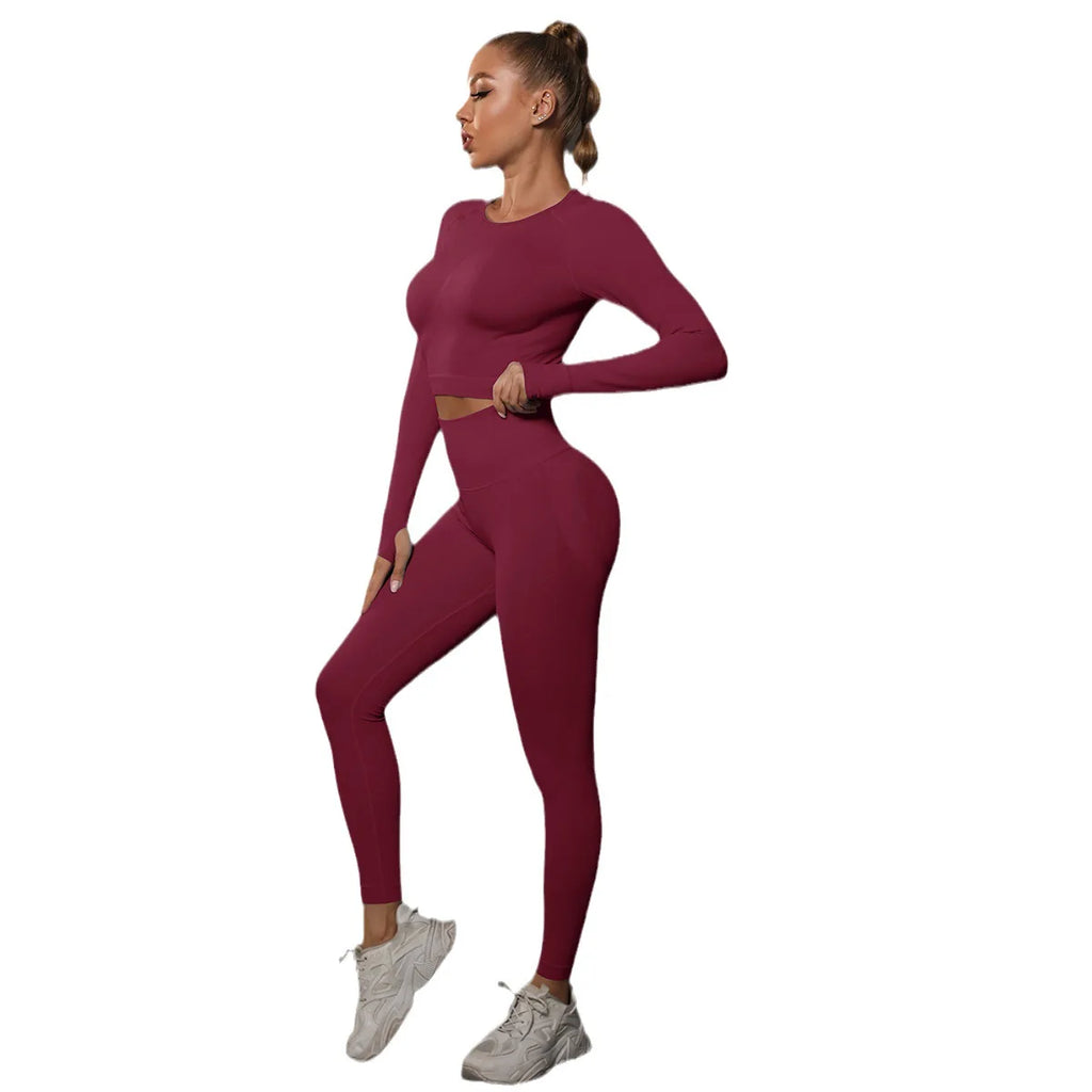 Seamless Long-Sleeve Yoga Set