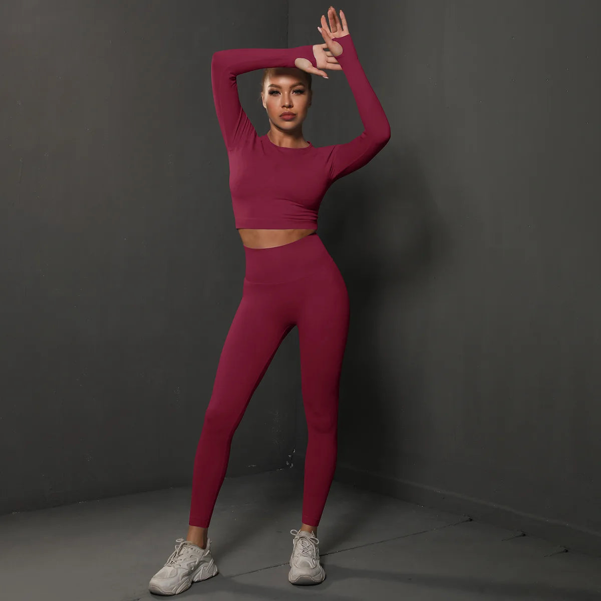 Seamless Long-Sleeve Yoga Set
