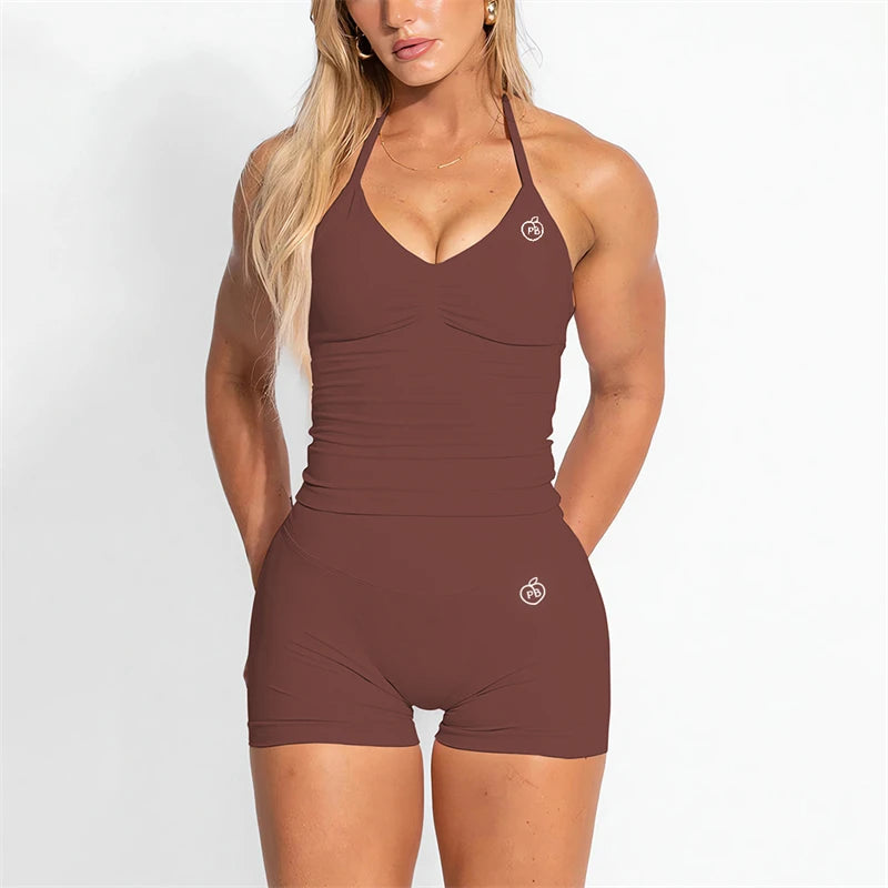 Halter Sports Bra & Leggings Set