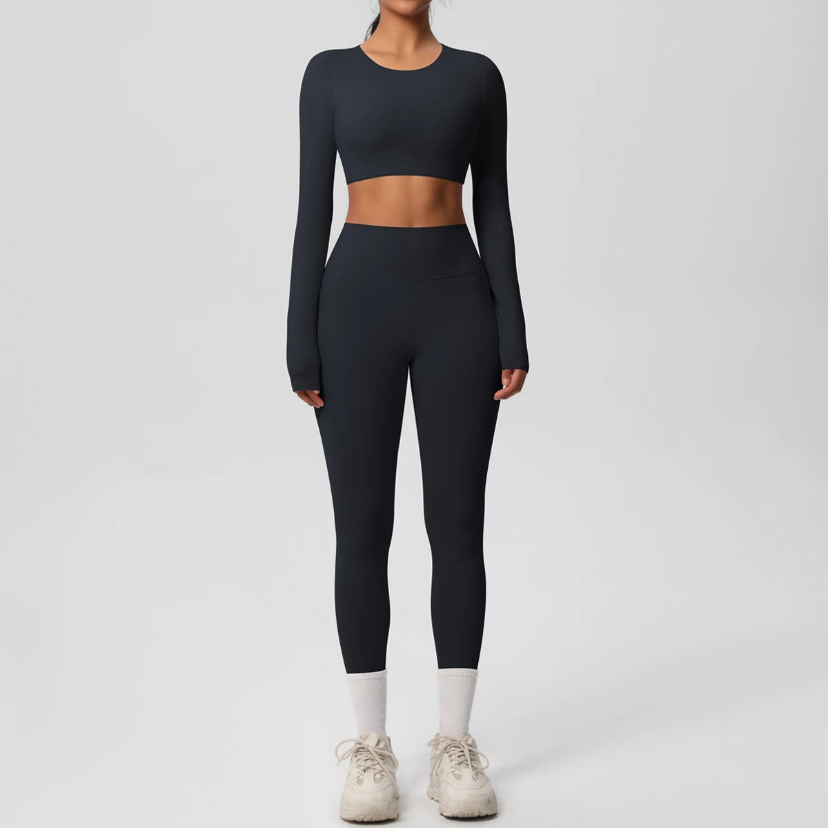 Long-Sleeve Padded Yoga Set