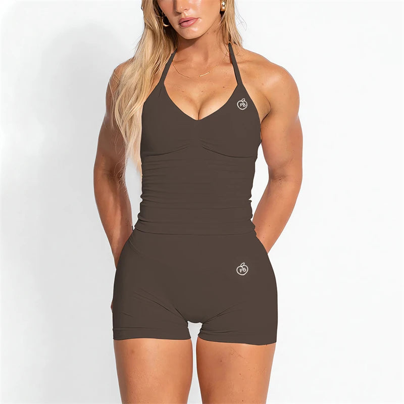 Halter Sports Bra & Leggings Set