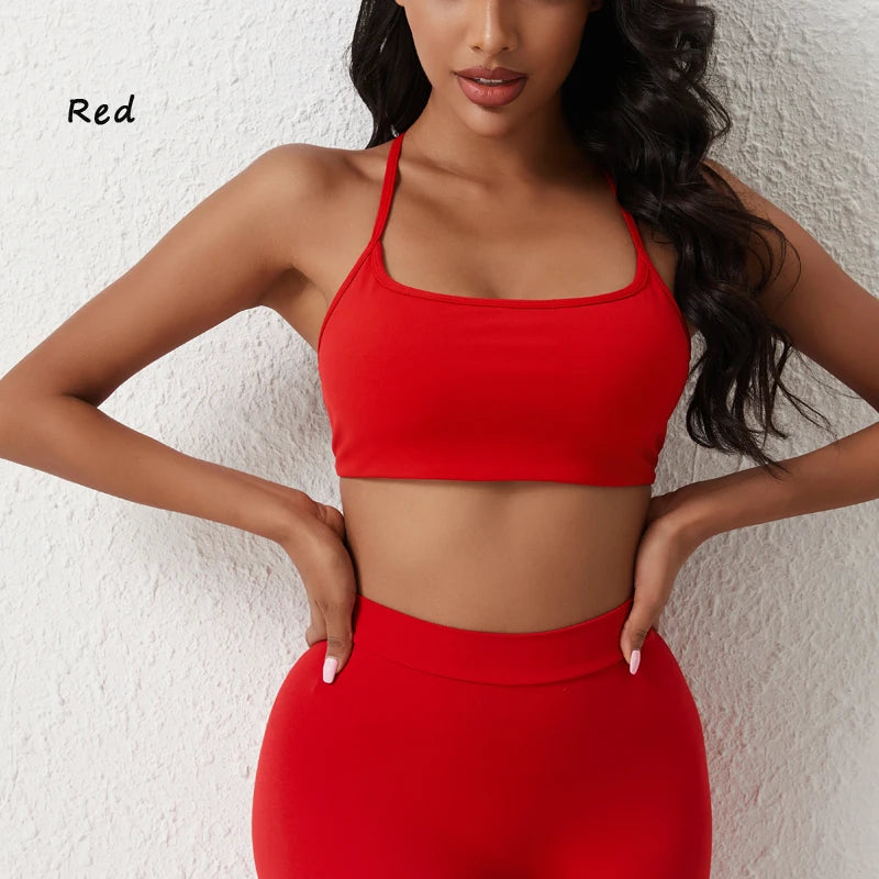 Cross-Back Padded Sports Bra