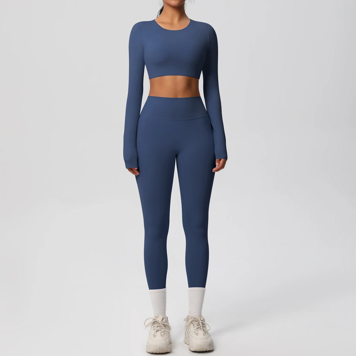 Long-Sleeve Padded Yoga Set